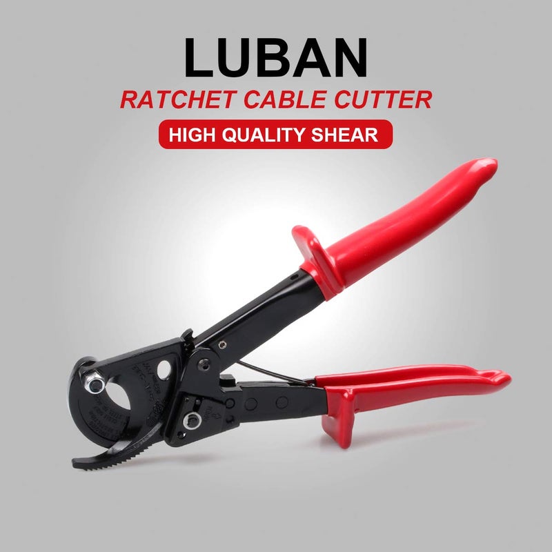 LUBAN Ratchet Cable Cutter, Heavy Duty Wire Cutter for Aluminum Copper Cable up to 240mmÂ², Ratcheting Wire Cutting Hand Tool - Image 2